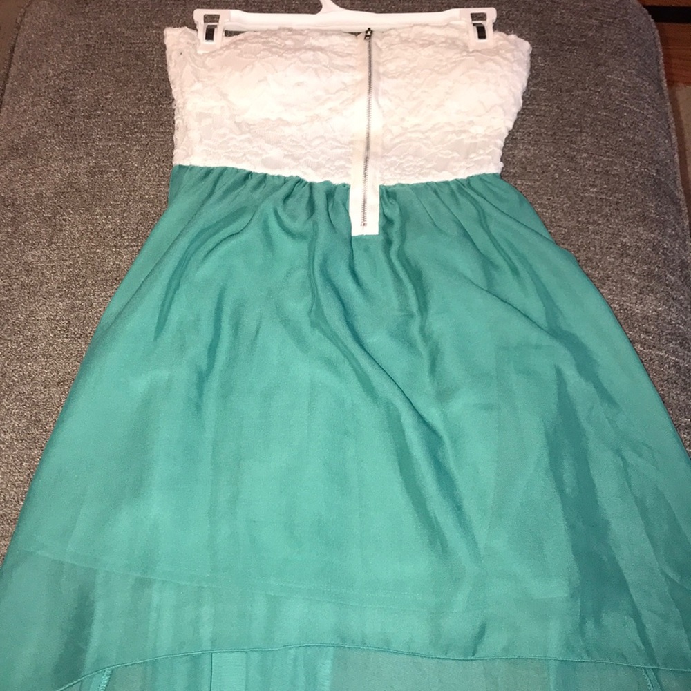 Strapless, high low dress